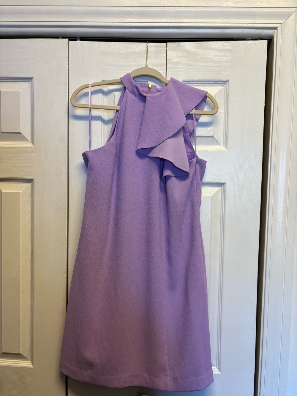 Trina Turk Lilac One-Shoulder Ruffle Dress